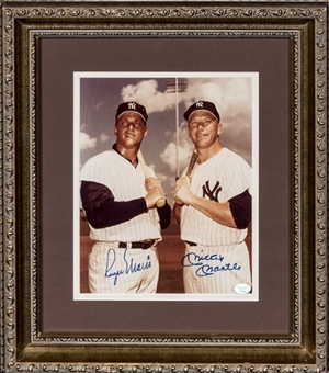 Stunning Mickey Mantle and Roger Maris Dual Signed Framed 8x10 Photo (PSA/DNA Gem Mint 10)